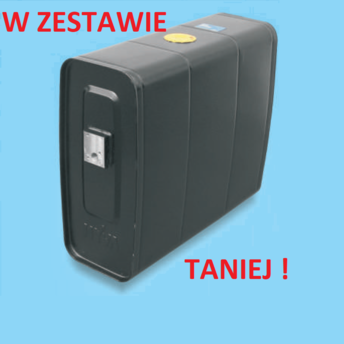 Zestaw - zbiornik  - 139/117L ZAKABINOWY STALOWY