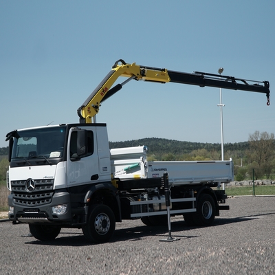 Mercedes-Benz AROCS 2136 wywrotka trójstronna z żurawiem (HDS) - OD RĘKI